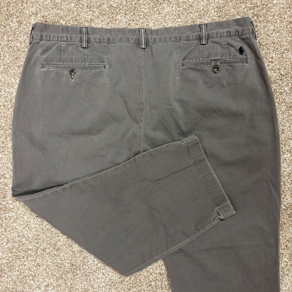 Polo Ralph Lauren The Polo Chino Pants Mens 44x32 Gray Classic Fit Cotton Twill